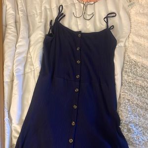 Topshop navy blue mini dress